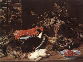 Still life With Crab And Fruit